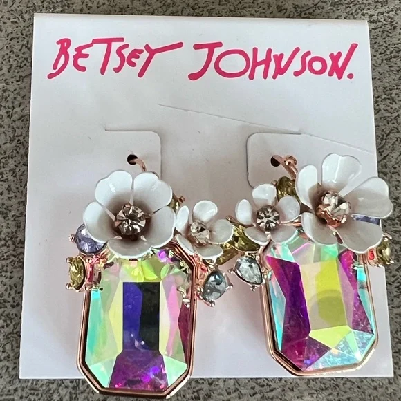Betsey Johnson Multicolor Floral Earrings - Picture 2 of 3